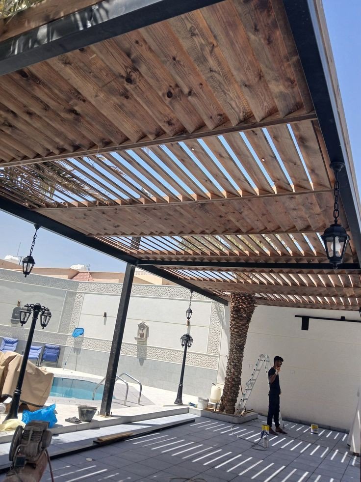 مظلات خشبية الرياض