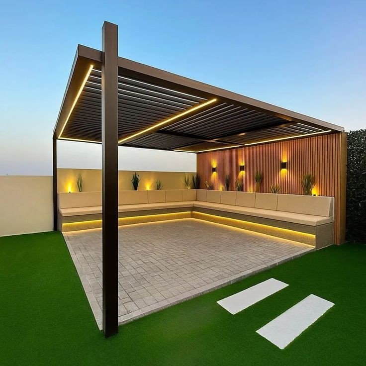 برجولات خشب حديثة