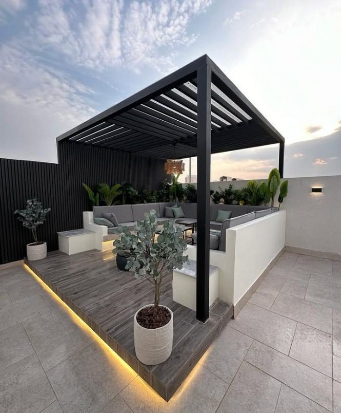 تصميم برجولات حديثة للحدائق المنزلية